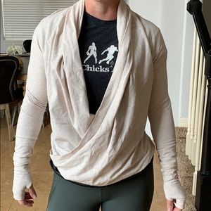 Cream Lululemon Women Sweater Pullover